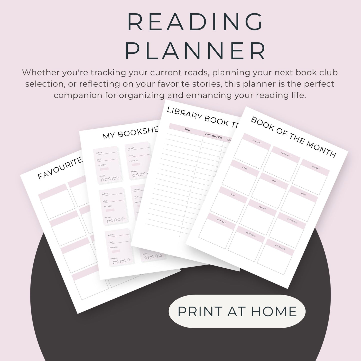 Reading Planner – 20-Page Guided Journal for Book Lovers & Reading Goals