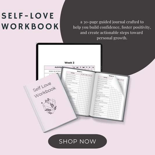 Self-Love Workbook – 30-Page Journal for Growth, Confidence & Goal Setting