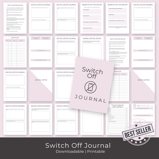 Switch Off Journal – 18-Page Digital Detox & Mindfulness Planner